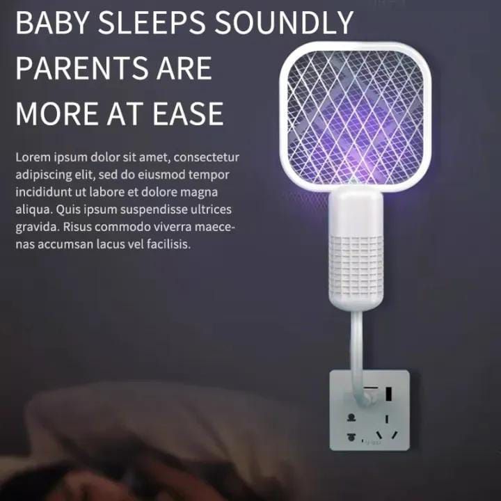 Electric Mosquito Killer Racket – Rechargeable Insect Zapper