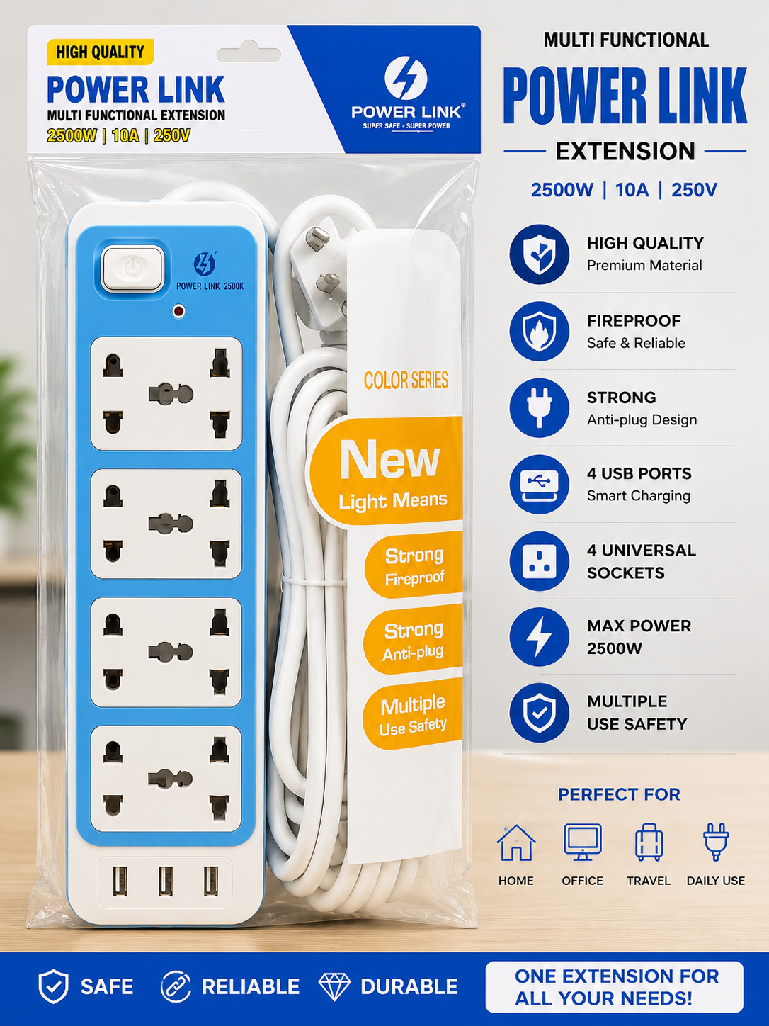 Extension Board, Power Strip, USB Extension Socket, Universal Socket Board